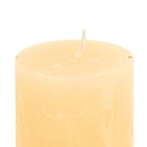 Artikel Durchgefärbte Kerzen Apricot Hell Stumpen 50×100mm 4 St
