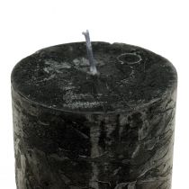Artikel Schwarze Kerzen Durchgefärbt Stumpenkerzen 85x120mm 2 St