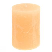 Artikel Kerzen Apricot Hell Durchgefärbt Stumpenkerzen 85×120mm 2St