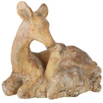 Artikel Deko Figur Reh mit Kitz Steinguss Braun Weiß 20×11×17cm