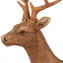 Artikel Deko Hirsch Braun in Holz Optik 19x8,5x22,5cm 2 St