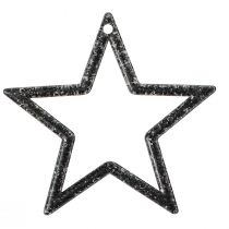 Artikel Deko Stern Schwarz Glitter Tischdeko Weihnachten 4,5cm 120 St