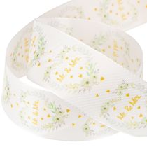 Artikel Dekoband Hochzeit Satinband Weiß „Mr. & Mrs.“ 40mm 15m
