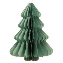 Artikel Dekohänger Papier Baum Weihnachten Mint Silber H40cm 2St