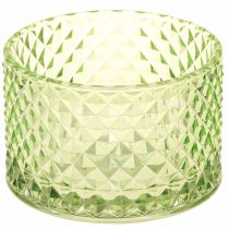 Artikel Dekoschale Glas Teelichthalter Grün Retro Ø10,5cm 2St