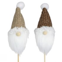 Artikel Dekostecker Wichtel Weihnachten Weiß Braun 4x11cm 4 St