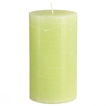 Artikel Durchgefärbte Kerzen Lime Grün Stumpenkerzen 85×150mm 2 St