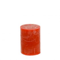 Artikel Durchgefärbte Kerzen Orange 60x80mm 4St