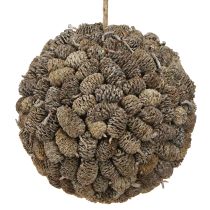 Artikel Erlenzapfen Deko Kugel zum Hängen Weiß gewaschen 20cm