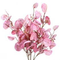 Artikel Eukalyptuszweig Glitter Eukalyptus künstlich Rosa 65cm 3St