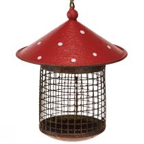 Artikel Futterstation Vögel Fliegenpilz Metall zum Hängen 14cm 2St