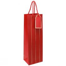 Artikel Geschenktüte Flaschentasche Papier Rot Gold 9×12×36cm 1 St