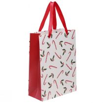 Artikel Geschenktüte Weihnachten mit Henkeln Rot Weiß 24×18×8cm 4St