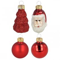 Artikel Mini Weihnachtsdeko Figuren und Kugeln Sortiert Glas 3cm 9 St