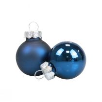 Artikel Mini Weihnachtskugeln Glas Blau Glaskugeln Ø2,5cm 22 St