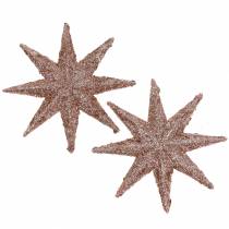 Artikel Stern Glitzer Roségold 10cm 12 St