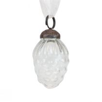 Artikel Weihnachtsschmuck Glas Dekohänger Glaszapfen 3×4,5cm 12 St