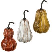 Artikel Holzbirne Birne Holzdeko Herbst Rot Gelb Weiß 12×6cm 3 St
