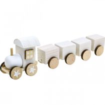 Artikel Holzeisenbahn Deko Weihnachtszug Weiß L20cm H6cm 2St