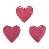 Artikel Holzherzen Deko Herzen Pink Glänzend Streudeko 4,5cm 8 St