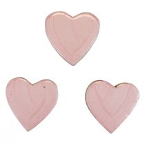 Artikel Holzherzen Deko Herzen Hellrosa Glanz Tischdeko 4,5cm 8 St