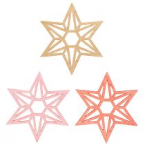 Artikel Holzsterne Weihnachtsdeko Holz Sterne Orange 8cm 16 St