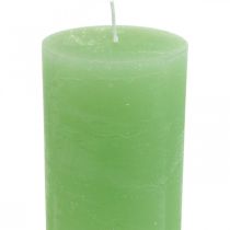 Artikel Stumpenkerzen durchgefärbt Kerzen Lime Grün 85×200mm 2 St