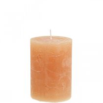 Artikel Durchgefärbte Kerzen Orange Peach Stumpenkerzen 70×100mm 4 St
