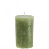 Artikel Durchgefärbte Kerzen Olivgrün Stumpenkerzen 70×120mm 4 St
