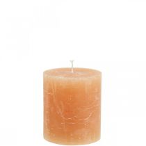 Artikel Durchgefärbte Kerzen Orange Peach Stumpenkerzen 70×80mm 4 St