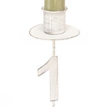 Artikel Kerzenhalter Advent mit Dorn und Zahlen Weiß H11cm 4 St