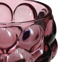Artikel Kerzenhalter Glas Teelichthalter in Berry Ø7cm H7cm 6 St