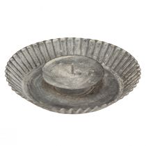 Artikel Kerzenhalter als Backform Kerzenteller Grau Ø15cm H3cm 4St