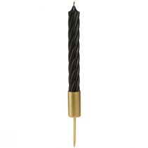 Artikel Kerzenhalter für Stabkerzen Metall Gold Ø28mm 15cm 4 St