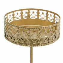 Artikel Filigraner Kerzenhalter zum Stecken Golden Ø6,4cm H12,5cm 4 St Antik-Optik