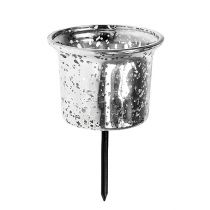 Artikel Kerzenhalter für Teelicht Silber Ø6cm H10cm 2St