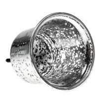 Artikel Kerzenhalter für Teelicht Silber Ø6cm H10cm 2St