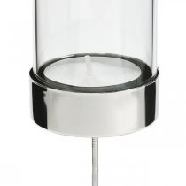 Artikel Kerzenhalter zum Stecken Metall/Glas Ø5cm H14cm 4 St