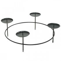Artikel Kerzenständer für 4 Kerzen Schwarz Metall Kerzenhalter Ø28,5cm 2St