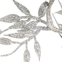 Artikel Künstliche Girlande Silber Glitter Farn Blättergirlande 180cm 3 St