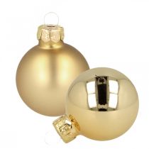 Artikel Weihnachtskugeln Glas Gold Glaskugel Matt/Glänzend Ø4cm 60 St