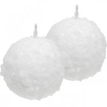 Artikel Adventskerzen, Kugelkerze, Schneeballkerzen 80mm 4 St