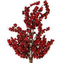 Artikel Kunstzweig mit roten Beeren Herbst Weihnacht 60cm 2St