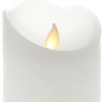 Artikel LED Kerze Wachs Stumpenkerze Warmweiß Ø7,5cm H12,5cm