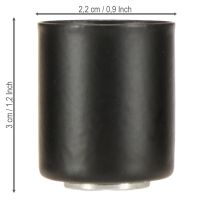 Artikel Magnet Kerzenhalter Stabkerzen Schwarz Metall H3cm 4 St