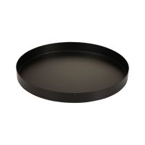Artikel Metalltablett Rund Kerzentablett Schwarz Ø20cm H2,5cm 2St