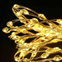 Artikel Lichterkette LED-Lichterdraht mit Batterien warm weiß 100er 1.59m