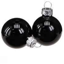 Artikel Mini Christbaumkugeln Glas Kugeln Schwarz 30mm 9St