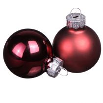 Artikel Mini Glaskugeln für Weihnachten in Berry Ø3cm 22 St