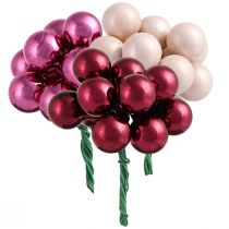 Artikel Mini Weihnachtskugeln am Draht Berry Mix Ø20mm 140 St